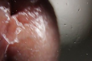 ماکرو های نزدیک های تقدیر در شیشه ای رابطه جنسی با چاق